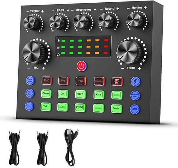 IMAGINEA 12 Sound Effects Voice Changer DJ Mixer Audio Interface For Live Streaming Audio Interface
