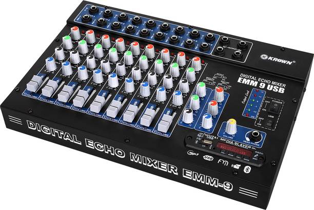 KE Krown Professional EMM-9 USB, 9Channel mixer Digital Sound Mixer & Audio Interface USB Analog Sound Mixer