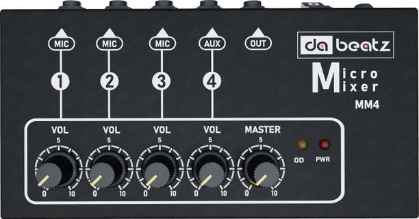 Da.Beatz. 4-Channel mixer MM4 Professional Analog Sound Mixer For Parties & clubs,DJ Mixer Analog Sound Mixer