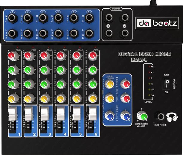 Da.Beatz. 6-Channel mixer EMM-6 Professional Analog Sound Mixer & Audio Interface,DJ Mixer Analog Sound Mixer