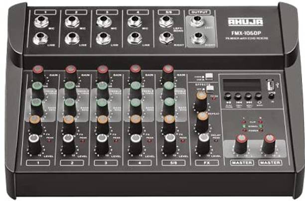 Ahuja FMX- 106DP PA Mixer with ECHO REVERB Analog Sound Mixer