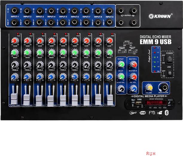 KEKROWN EMM 9 USB Channel Echo Mixer with The Digital USB and Bluetooth Module Digital Sound Mixer