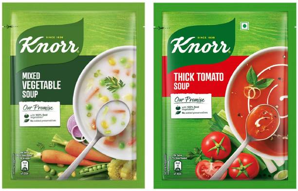 Knorr Mixed Vegetable & Think Tomato Soup Pack Of 2(Each one))
