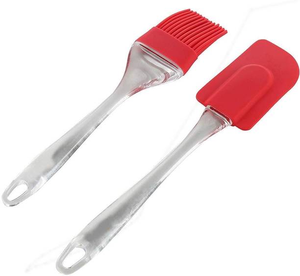 Gravino Silicone Non-Sticky Spatula and Oil Brush Reusable Kitchen Set Silicon Flat Pastry Brush