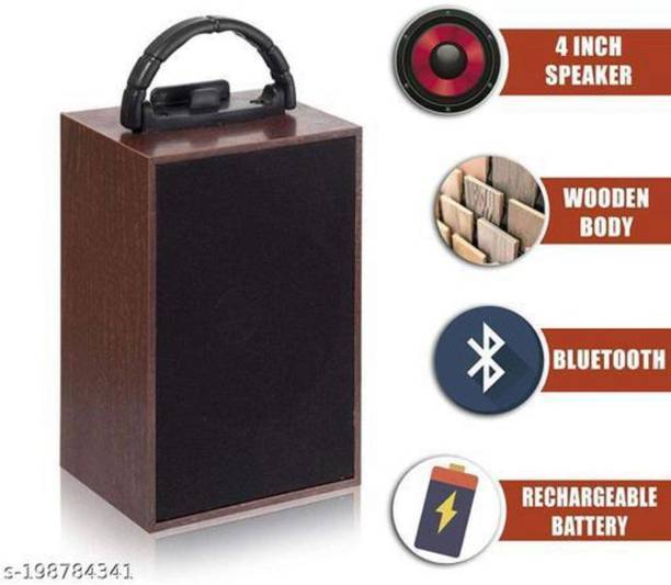 ANANDANI 10W Dark Wooden Portable Soundbar with Bluetooth connectivity & Lightning Speaker Mod