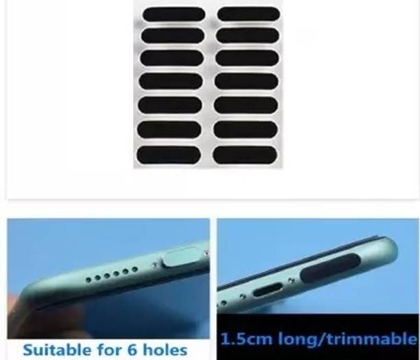 NKKL Speaker Anti-Dust Protector Sticker Short 5 & long 5 Pec) All Smartphones 323 Digital Visual Interface Black Anti-dust Plug