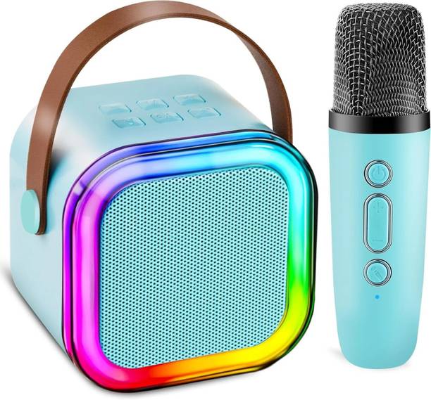 NIVKEZ Wireless Bluetooth Karaoke Speaker with Mic – LED Party Light & Portable Design Speaker Mount