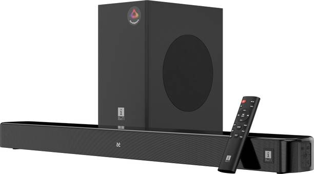 iBall Cinebar 100, Subwoofer, AuralSphere Surround Audio,Quad Drivers,BT v5.3, USB,Aux 220 W Bluetooth Soundbar
