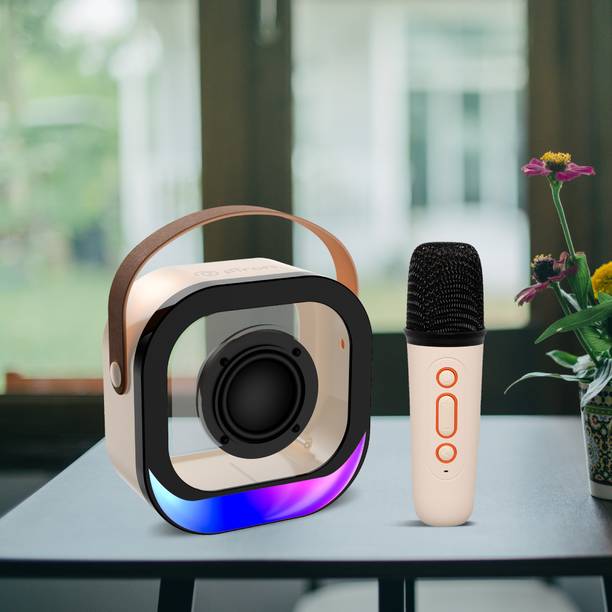 PTron Fusion Moment with Karaoke Mic, 10W Pristine Sound, 6Hrs Playtime, RGB Lights 10 W Bluetooth Speaker