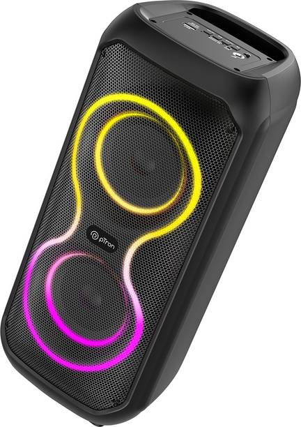PTron Fusion ONE w/ Pristine Stereo Sound, Vibrant RGB Lights, 6hrs Playtime, Portable 48 W Bluetooth Party Speaker