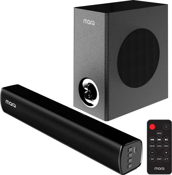 MarQ by Flipkart Thunder 60, 60 Watts, 2.1 Channel, Immersive cinematic experience, EQ Modes 60 W Bluetooth Soundbar