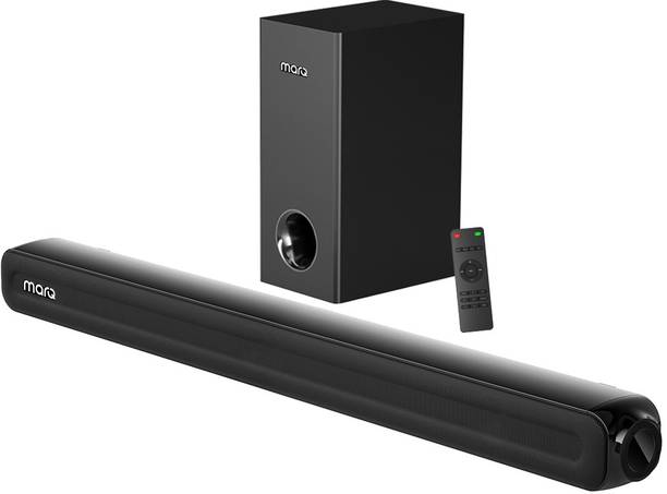 MarQ by Flipkart Thunder 120, 120 Watts, 2.1 Channel, Immersive cinematic experience, EQ Modes 120 W Bluetooth Soundbar