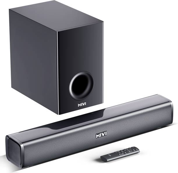 Mivi Fort H120 Soundbar, 120 Watts, 2.1 Channel, Multi-Input and EQ Modes, BT v5.1 120 W Bluetooth Soundbar