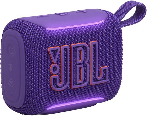 JBL Go 5, ambient edge lighting, 10Hrs of Playtime, Auracast, Water & Dust Proof 4.8 W Bluetooth Speaker