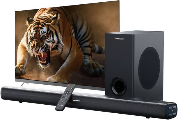 CrossBeats Blaze B600 Max RMS 325W| 3 EQ Modes, HDMI Arc, USB Optical & AUX| Remote Control 325 W Bluetooth Soundbar