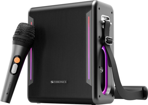 ZEBRONICS Axon 150 Portable Speaker,BT v5.3 ,7h Playback,RGB Lights & Wireless M