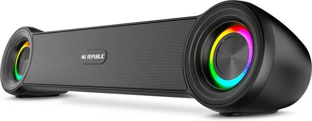 Nu Republic Partybox 180 With 20W, Upto 20 Hrs Playtime, 52mm Dynamic Driver, RGB LED Lights 20 W Bluetooth Soundbar