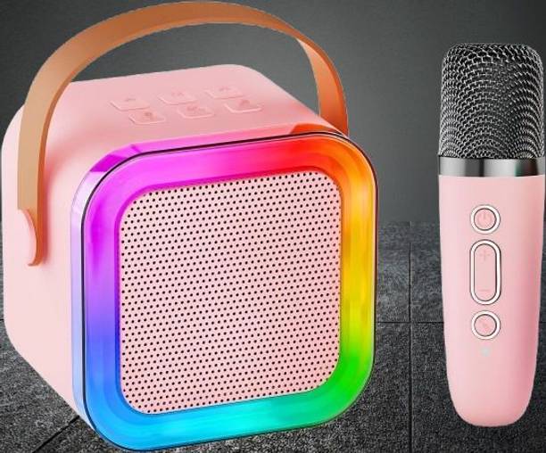 Xo professional Mini Karaoke Machine, RGB Light Wireless Speaker Microphone Pack of 1 5.6 W Bluetooth Home Audio Speaker