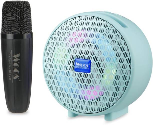 WOOS BEST buy 3D Ultra Thumping Deep Bass with wireless mic compact design 10 W Bluetooth Home Audio Speaker