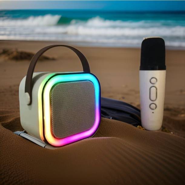 Dwakathis Creation G52_K12Wireless karaoke mic speaker with Bluetooth compatibility and RGB lights 5.6 W Bluetooth Home Audio Speaker