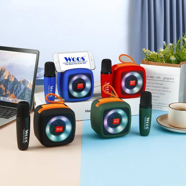 WOOS BEST 3D Ultra Thumping Deep Bass with wireless mic compact design 15 W Bluetooth Home Audio Speaker