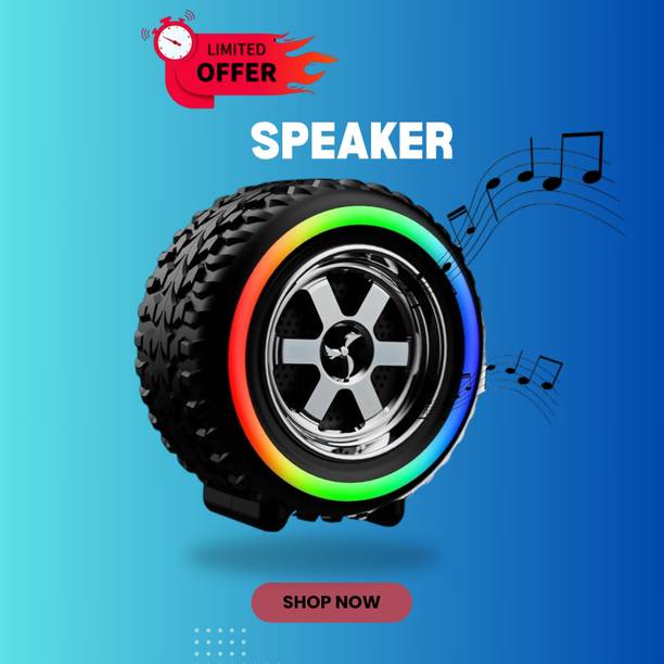 Clairbell DJ BOX Tyre Bluetooth Speaker Powerful Sound,Indoor &Outdoor with RGB LightXO397 12 W Bluetooth Party Speaker