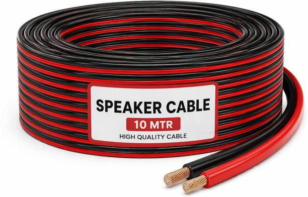 Urban Infotech 10 Meter Speaker Cable Wire High Quality Copper Audio Cable 100 W Home Audio Speaker