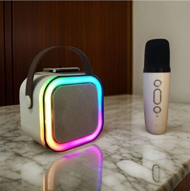 Dwakathis Creation G76_K12Wireless karaoke mic speaker with Bluetooth compatibility and RGB lights 5.6 W Bluetooth Home Audio Speaker