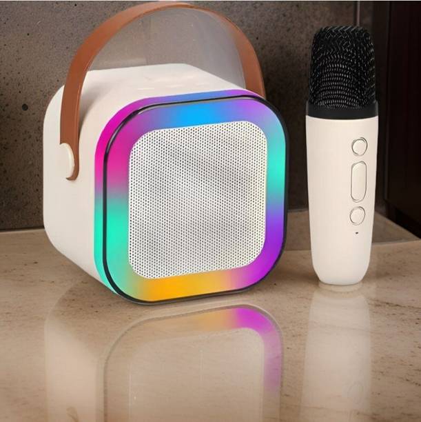 Dwakathis Creation G8_K12Wireless karaoke mic speaker with Bluetooth compatibility and RGB lights 5.6 W Bluetooth Home Audio Speaker