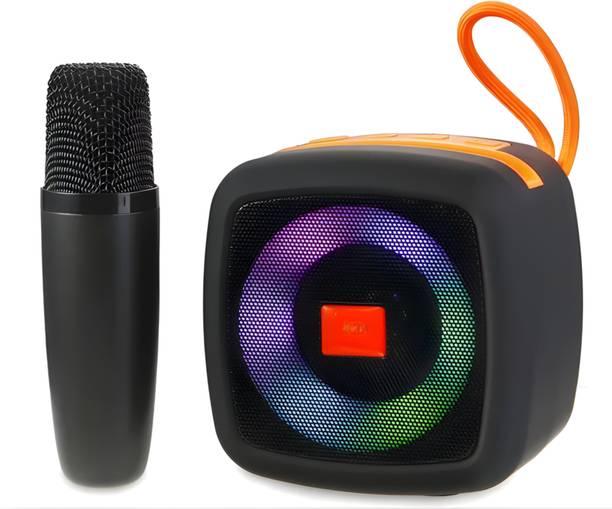 DRUMSTONE Wireless Karaoke Mic | RGB Lights, 5W Bluetooth Speaker & Dynamic Thunder Sound 5 W Bluetooth Home Audio Speaker