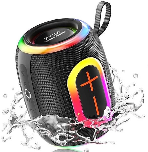 XORQO TECH Portable Bluetooth Speaker with RGB Lights, Waterproof, 20H Battery 8 W Bluetooth Home Audio Speaker
