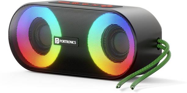 Portronics Pixel 3 Wireless with 7Hrs Playtime, FM, AUX, BT5.3, Water Resistant 10 W Bluetooth Party Speaker