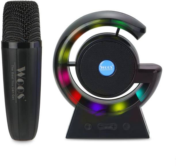 WOOS BEST 3D Ultra Thumping Deep Bass with wireless mic compact design 10 W Bluetooth Home Audio Speaker