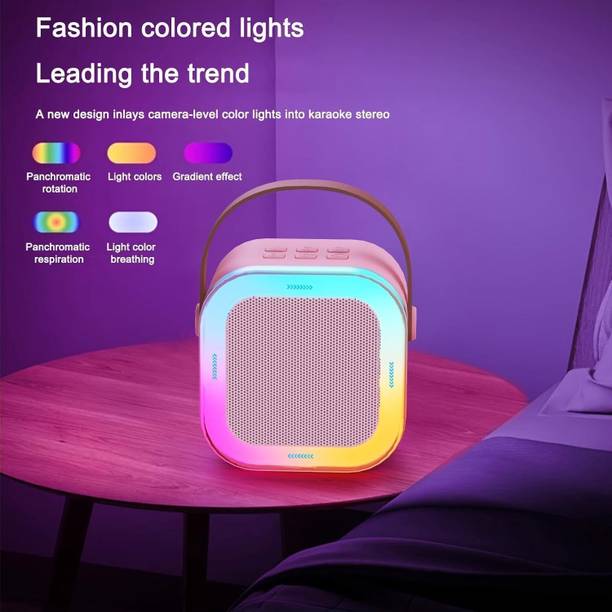 Wolcentra Mini Karaoke Speaker & 6 Sound Effects Pairing Long Battery Life Pack of One 5.6 W Bluetooth Home Audio Speaker