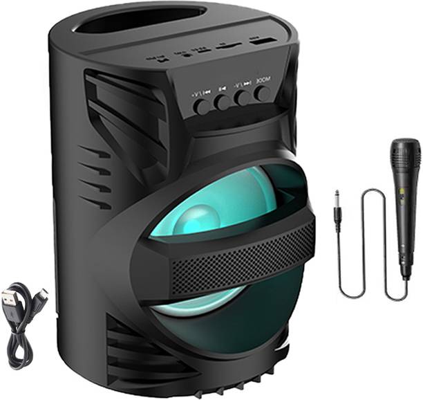 RECTITUDE Portable Wireless Rechargeable Multimedia System Karaoke Handle Speaker 10 W Bluetooth Home Audio Speaker