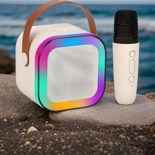 NHOUSE M5_k12 Wireless Karaoke Mic Speaker: K12 with RGB, 5W Bluetooth 10 W Bluetooth Home Audio Speaker