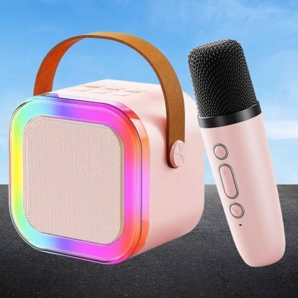 Wolcentra Mini Karaoke Speaker, 6 Sound Effects Pairing Long Battery Life Pack of One 5.6 W Bluetooth Home Audio Speaker