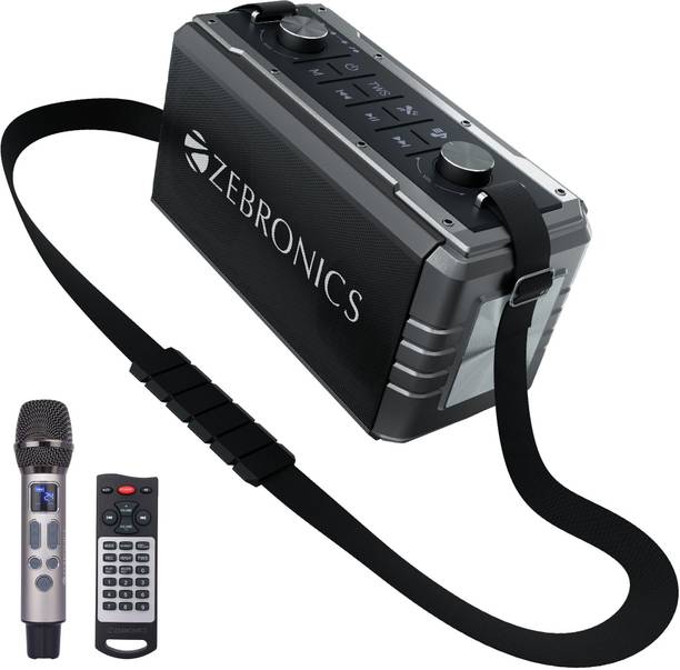 ZEBRONICS MUSIC BOMB 2, BTv5.1, 10h Backup, USB, mSD, AUX, 6.3mm Guitar Input, TWS 80 W Bluetooth Home Audio Speaker