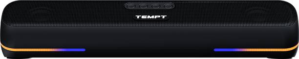 TEMPT Cinebar Soundbar 24W, Dual Bass Radiators, 8Hrs Playtime, Bluetooth 5.4, Black 5.6 W Bluetooth Soundbar