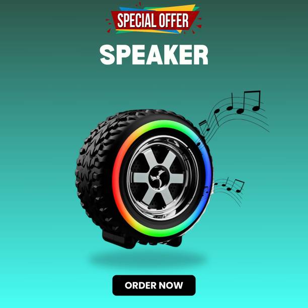 Clairbell DJ BOX Tyre Bluetooth Speaker Powerful Sound,Indoor &Outdoor with RGB LightXO313 12 W Bluetooth Party Speaker