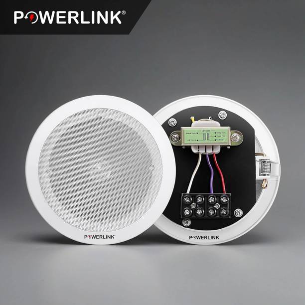 Powerlink 3" Ceiling Speaker (5" Outer Size & 3" Subwoofer Size) With LMT RMS 100V 10 W Home Audio Speaker