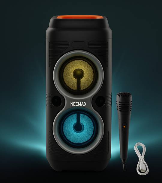 Neemax Tall Vibe Tiger Bluetooth FM AUX RGB Light mic tower Speaker 40 W Speaker 30 W Bluetooth Home Audio Speaker