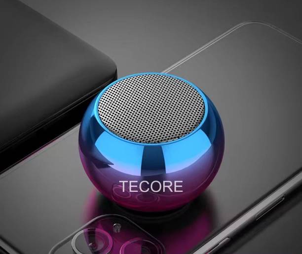 TECORE Mini Boost Bluetooth Speaker 4D Mini Electroplating Round Steel Speaker 5 W Bluetooth Home Audio Speaker
