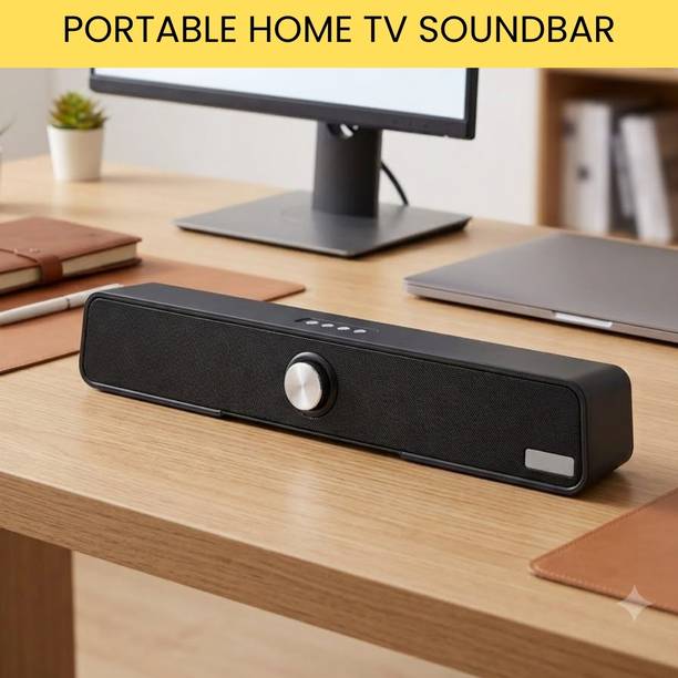 YAROH Bluetooth Speaker Soundbar with Volume Knob and Powerful Stereo Sound AZ301 20 W Bluetooth Home Theatre