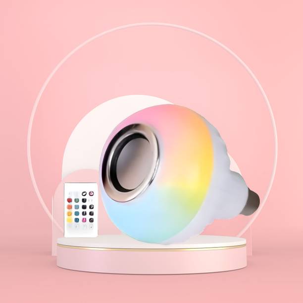 Clairbell Bluetooth Music Bulb Speaker With Remote Control Change Disco light for HomeQ493 Smart Bulb
