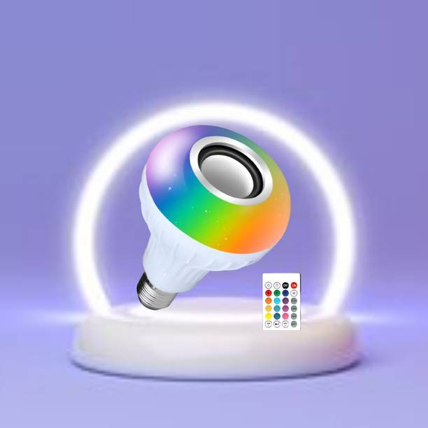 Clairbell Bluetooth Music Bulb Speaker With Remote Control Change Disco light for HomeQ172 Smart Bulb