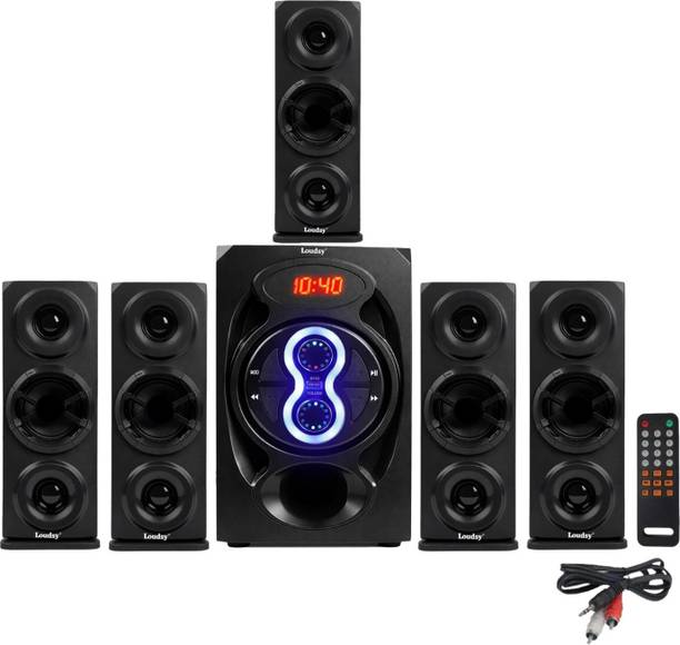 LOUDSY Home Theatre Speaker With USB, AUX, FM, Powerful Subwoofer, LED Display, Remote 100 W Bluetooth Home Theatre