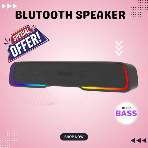 Clairbell Bluetooth Speaker, Soundbar and Deep Bass With RGB Light & FM For LaptopWA241 25 W Bluetooth Home Theatre