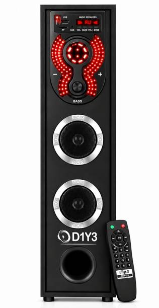 D1Y3 Q-76 DJ Tower Speaker High Bass Bluetooth Speaker 120 W Bluetooth Home Theatre