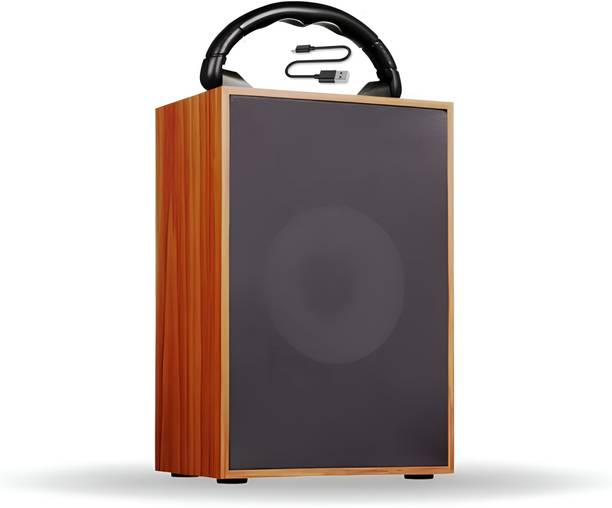 BVEXO Portable Wooden 10W Speaker: Deep Bass, Clear Sound, and Long-Lasting Power 10 W Bluetooth Home Theatre